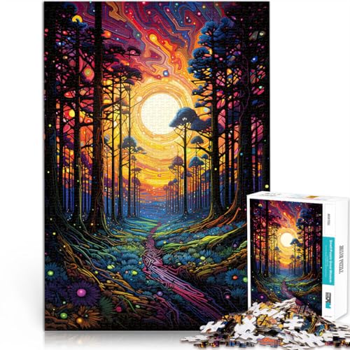 1000-teiliges Puzzle für Teenager Psychedelischer Wald lustige Spiele für die ganze Familie Angebot als Geschenk für die ganze Familie 50x70cm 1000-teiliges Puzzle für Teenager Psychedelischer Wald lustige Spiele für die ganze Familie Angebot als Geschenk für die ganze Familie 50x70cm von BKDNNUJR