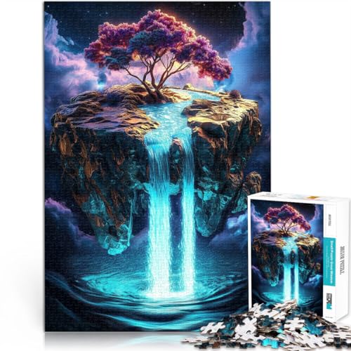 1000-teiliges Puzzle für Teenager Schwimmender Insel-Wasserfall Lernspielzeug eignet ganze Familie 26x38cm 1000-teiliges Puzzle für Teenager Schwimmender Insel-Wasserfall Lernspielzeug eignet ganze Familie 26x38cm von BKDNNUJR