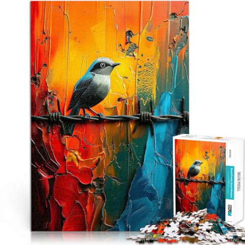 1000-teiliges Puzzle für Teenager Vogel auf Stacheldraht Spielzeug-Intellektuelles Spiel einzigartiges Herausforderungsspiel 50x70cm 1000-teiliges Puzzle für Teenager Vogel auf Stacheldraht Spielzeug-Intellektuelles Spiel einzigartiges Herausforderungsspiel 50x70cm von BKDNNUJR