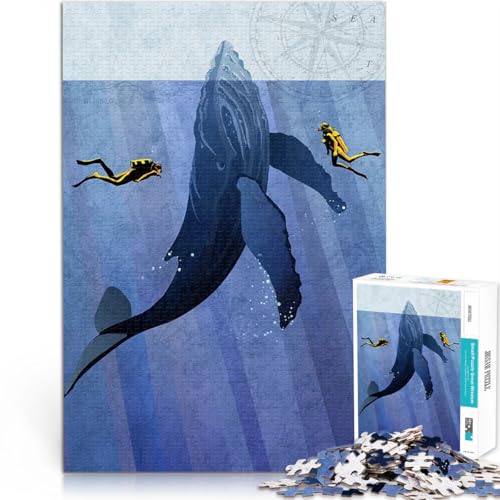 1000-teiliges Puzzle für Teenager Waltauchen Gehirnintelligenz-Herausforderung süchtig machendes Spielzeug für Heimdekoration 50x70cm 1000-teiliges Puzzle für Teenager Waltauchen Gehirnintelligenz-Herausforderung süchtig machendes Spielzeug für Heimdekoration 50x70cm von BKDNNUJR