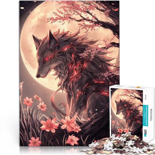 1000-teiliges Puzzle für Teenager schwarzer Wolf Anime-Malerei Spielzeug Lernspiele Stressabbau Künstlersammlung, Bildende Kunst 26x38cm 1000-teiliges Puzzle für Teenager schwarzer Wolf Anime-Malerei Spielzeug Lernspiele Stressabbau Künstlersammlung, Bildende Kunst 26x38cm von BKDNNUJR