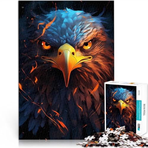 1000-teiliges Teenager-Puzzle American Eagle Pride Feuer lustige Spiele für die ganze Familie Lernspiel für Geburtstag, Weihnachten 50x70cm von BKDNNUJR