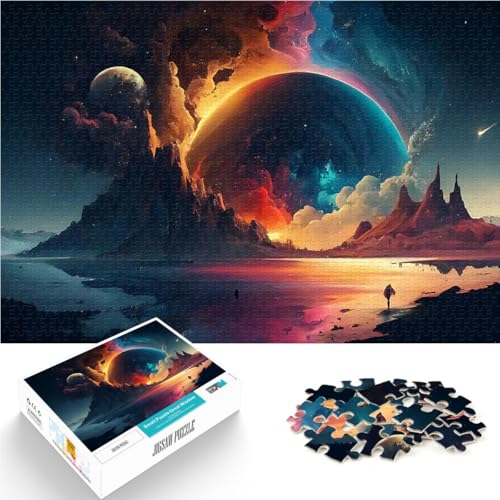 1000-teiliges Teenager-Puzzle Fantasielandschaft Familienspiel zum Stressabbau, schwierige Herausforderung Tolles Geschenk für Spiele 26x38cm 1000-teiliges Teenager-Puzzle Fantasielandschaft Familienspiel zum Stressabbau, schwierige Herausforderung Tolles Geschenk für Spiele 26x38cm von BKDNNUJR