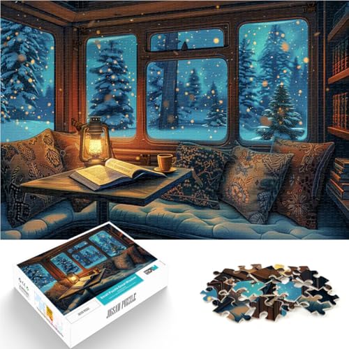 1000-teiliges Teenager-Puzzle Gemütliche Winterzugkabine Spielzeug für die ganze Familie Tolle Geschenke und Spielzeuge 50x70cm 1000-teiliges Teenager-Puzzle Gemütliche Winterzugkabine Spielzeug für die ganze Familie Tolle Geschenke und Spielzeuge 50x70cm von BKDNNUJR