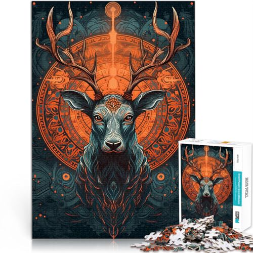 1000-teiliges Teenager-Puzzle Hirsch Märchenfiguren Anspruchsvolles Spiel und Familienspaß Geeignet für die Schreibtischdekoration 50x70cm 1000-teiliges Teenager-Puzzle Hirsch Märchenfiguren Anspruchsvolles Spiel und Familienspaß Geeignet für die Schreibtischdekoration 50x70cm von BKDNNUJR