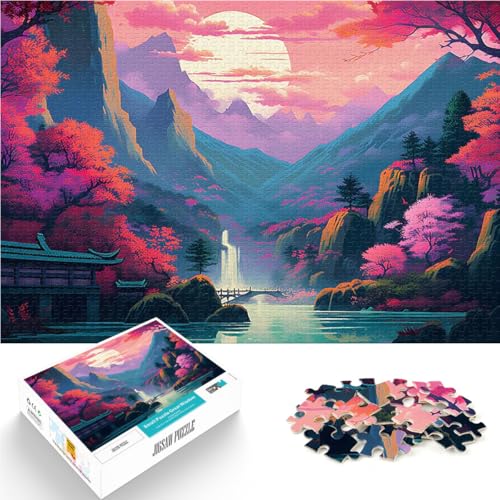 1000-teiliges Teenager-Puzzle Japanische Landschaft Dekomprimierendes intellektuelles Lernspielzeug Heimdekoration Spielzeug 26x38cm 1000-teiliges Teenager-Puzzle Japanische Landschaft Dekomprimierendes intellektuelles Lernspielzeug Heimdekoration Spielzeug 26x38cm von BKDNNUJR