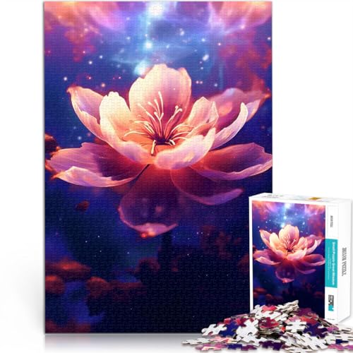 1000-teiliges Teenager-Puzzle Kosmische Blattkirschblüte für Lernspiel-Herausforderungsspielzeug Wanddekoration 26x38cm von BKDNNUJR