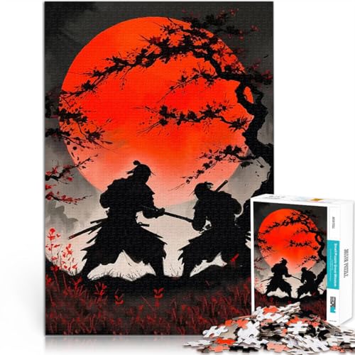1000-teiliges Teenager-Puzzle Samurai-Duell mit Red Moon Spielzeug Lernspiele Stressabbau Wunschliste mit dem Weihnachtsmann 50x70cm von BKDNNUJR