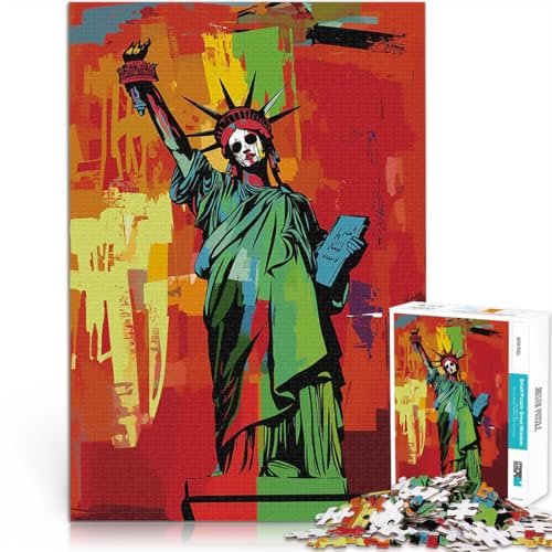 1000-teiliges Teenager-Puzzle Schädel der Freiheitsstatue Spielspielzeug Tolle Geschenke und Spielzeuge 50x70cm 1000-teiliges Teenager-Puzzle Schädel der Freiheitsstatue Spielspielzeug Tolle Geschenke und Spielzeuge 50x70cm von BKDNNUJR