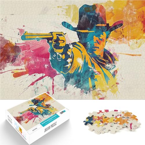 1000-teiliges Teenager-Puzzle Wild-West-Comedy-Klassiker Lernspiel-Herausforderungsspielzeug Wunschliste mit dem Weihnachtsmann 50x70cm von BKDNNUJR