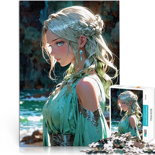 Puzzle 1000 Teile für Erwachsene Anime-Mädchen mit blauen Augen Pädagogisches Familienspiel Künstlersammlung, Bildende Kunst 50x70cm Puzzle 1000 Teile für Erwachsene Anime-Mädchen mit blauen Augen Pädagogisches Familienspiel Künstlersammlung, Bildende Kunst 50x70cm von BKDNNUJR