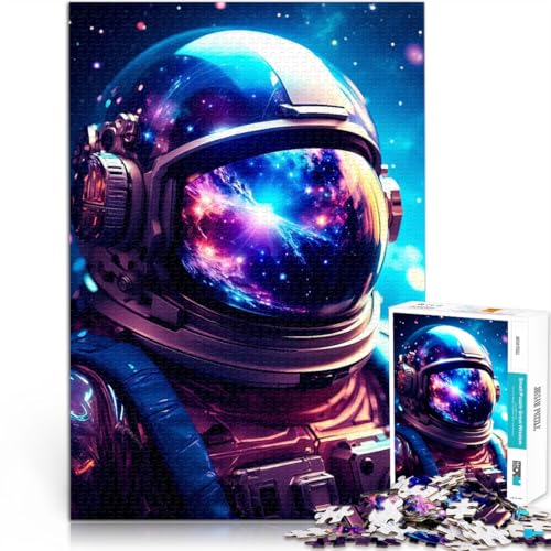Puzzle 1000 Teile für Erwachsene Astronaut Blau Helfen Sie dem Gehirn, süchtig machende Spielzeuge zu trainieren, um Geduld zu entwickeln tolles Geschenk 26x38cm von BKDNNUJR