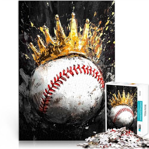 Puzzle 1000 Teile für Erwachsene Baseball-König-Vektorgrafiken Spielzeug Lernspiele Stressabbau mit passendem Poster und Quizblatt 50x70cm von BKDNNUJR