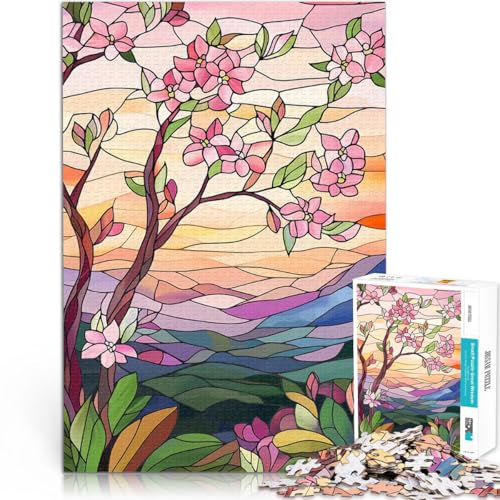 Puzzle 1000 Teile für Erwachsene Buntglas Sonnenuntergang Landschaft Quizspiel Wanddekoration Einzigartige Geburtstags 50x70cm Puzzle 1000 Teile für Erwachsene Buntglas Sonnenuntergang Landschaft Quizspiel Wanddekoration Einzigartige Geburtstags 50x70cm von BKDNNUJR