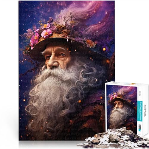 Puzzle 1000 Teile für Erwachsene Der alte Zauberer Geschenke zum Suchbegriff: Herausfordernde Spiele Lustiges Geschenk 50x70cm von BKDNNUJR