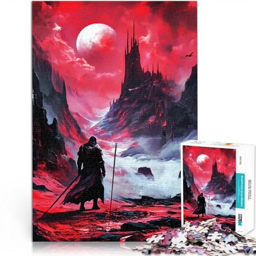 Puzzle 1000 Teile für Erwachsene Dunkle Fantasy-Landschaft Lernspielzeug für die ganze Familie Einzigartige Wohndekoration und Geschenke 26x38cm von BKDNNUJR