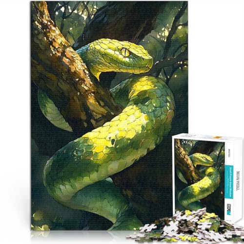 Puzzle 1000 Teile für Erwachsene Eine Schlange, die Sich um einen AST windet Lernspiele Heimdekoration Geburtstagsgeschenk 50x70cm Puzzle 1000 Teile für Erwachsene Eine Schlange, die Sich um einen AST windet Lernspiele Heimdekoration Geburtstagsgeschenk 50x70cm von BKDNNUJR