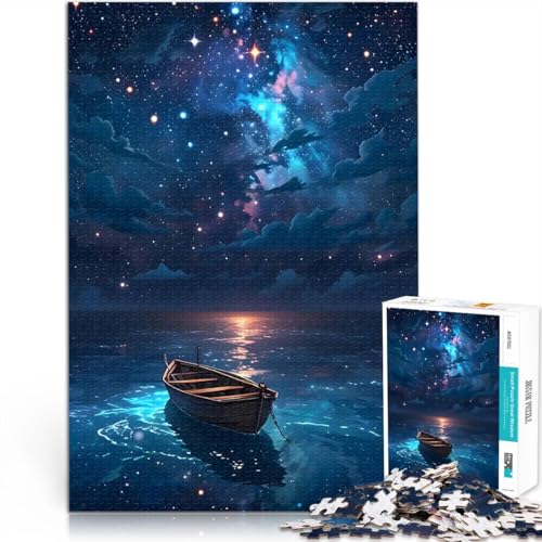 Puzzle 1000 Teile für Erwachsene Eine stille Reise unter der Sternennacht Denkspiel eignet ganze Familie 26x38cm von BKDNNUJR