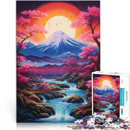 Puzzle 1000 Teile für Erwachsene Fuji-Berg Gehirnintelligenz-Herausforderung süchtig machendes Spielzeug Für Paare geeignet 26x38cm Puzzle 1000 Teile für Erwachsene Fuji-Berg Gehirnintelligenz-Herausforderung süchtig machendes Spielzeug Für Paare geeignet 26x38cm von BKDNNUJR