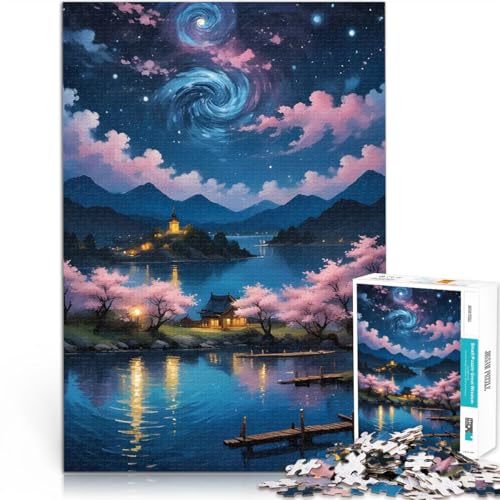 Puzzle 1000 Teile für Erwachsene Japan Anime Landschaft Lernspiel-Herausforderungsspielzeug Wunschliste mit dem Weihnachtsmann 26x38cm von BKDNNUJR