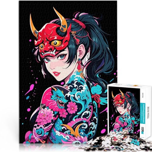 Puzzle 1000 Teile für Erwachsene Japanische Dämonin Lernspiel-Herausforderungsspielzeug Wunschliste mit dem Weihnachtsmann 26x38cm von BKDNNUJR
