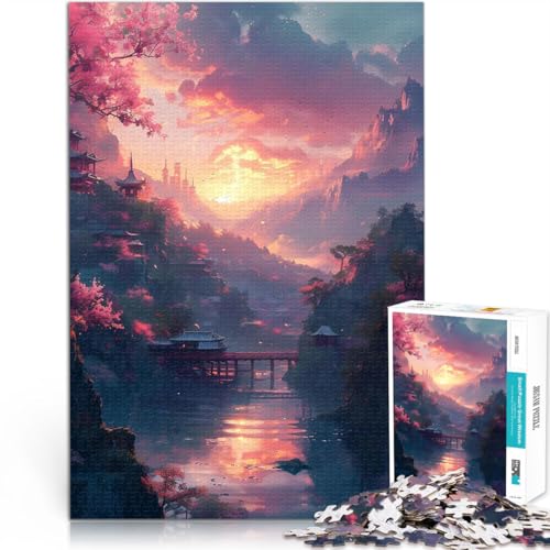 Puzzle 1000 Teile für Erwachsene Japanischer Sonnenuntergang Anspruchsvolles Spiel und Familienspaß Geburtstagsgeschenke 26x38cm Puzzle 1000 Teile für Erwachsene Japanischer Sonnenuntergang Anspruchsvolles Spiel und Familienspaß Geburtstagsgeschenke 26x38cm von BKDNNUJR