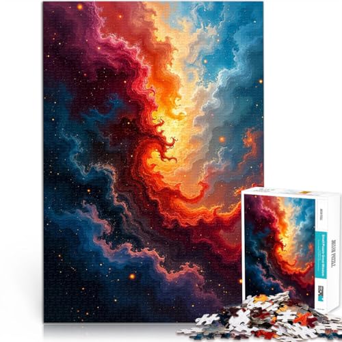 Puzzle 1000 Teile für Erwachsene Ölgemälde Kosmische Kunst Lernspielzeug für die ganze Familie Lernspiel für Geburtstag, Weihnachten 26x38cm von BKDNNUJR