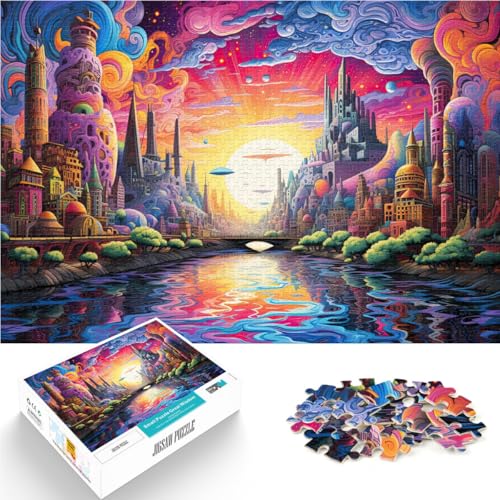 Puzzle 1000 Teile für Erwachsene Psychedelische Stadtkunst für Lernspiel-Herausforderungsspielzeug Für Paare geeignet 50x70cm Puzzle 1000 Teile für Erwachsene Psychedelische Stadtkunst für Lernspiel-Herausforderungsspielzeug Für Paare geeignet 50x70cm von BKDNNUJR