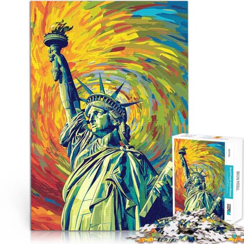 Puzzle 1000 Teile für Erwachsene Stil der Freiheitsstatue Anspruchsvolles Spiel und Familienspaß Für Paare geeignet 26x38cm Puzzle 1000 Teile für Erwachsene Stil der Freiheitsstatue Anspruchsvolles Spiel und Familienspaß Für Paare geeignet 26x38cm von BKDNNUJR