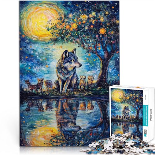 Puzzle 1000 Teile für Erwachsene Wolf im Mondlicht Spielzeug Lernspiele Stressabbau denn eignet ganze Familie 50x70cm Puzzle 1000 Teile für Erwachsene Wolf im Mondlicht Spielzeug Lernspiele Stressabbau denn eignet ganze Familie 50x70cm von BKDNNUJR