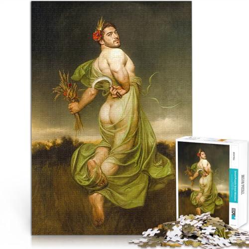 Puzzle 1000 Teile für Jugendliche Allegorie des Sommers - Erntegott-Gemälde Spiele Spielzeug Geschenk für Heimdekoration 50x70cm von BKDNNUJR