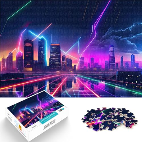 Puzzle 1000 Teile für Jugendliche Autobahn nach Neon City Spielspielzeug Tolle Geschenke und Spielzeuge 26x38cm Puzzle 1000 Teile für Jugendliche Autobahn nach Neon City Spielspielzeug Tolle Geschenke und Spielzeuge 26x38cm von BKDNNUJR