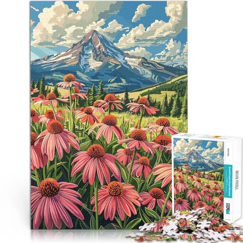 Puzzle 1000 Teile für Jugendliche Bergwiesenblumen lustige Spiele für die ganze Familie Künstlersammlung, Bildende Kunst 26x38cm von BKDNNUJR