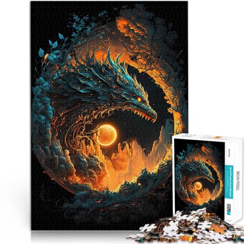 Puzzle 1000 Teile für Jugendliche Drachenvisionär Anspruchsvolles Spiel und Familienspaß Die Liebe zwischen Paaren stärken 26x38cm von BKDNNUJR