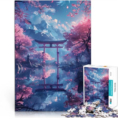 Puzzle 1000 Teile für Jugendliche Fantasy Anime Torii-Tor Geschenke zum Suchbegriff: Herausfordernde Spiele Heimdekoration 26x38cm von BKDNNUJR