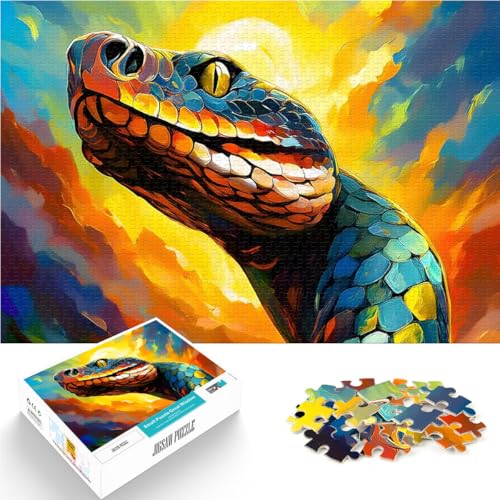 Puzzle 1000 Teile für Jugendliche Fantasy-Schlangendruck Anspruchsvolles Spiel und Familienspaß Geschenke für Freunde und Familie 26x38cm von BKDNNUJR