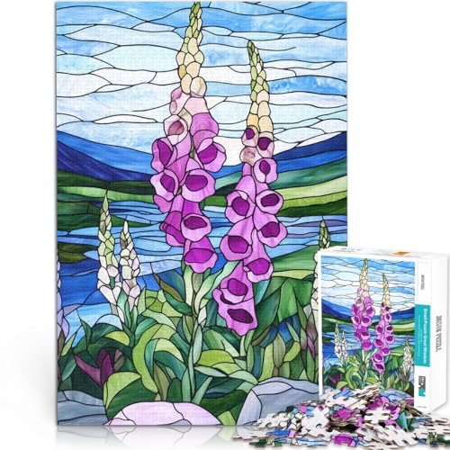 Puzzle 1000 Teile für Jugendliche Fingerhüte aus Buntglas lustige Spiele für die ganze Familie Lernspiel für Geburtstag, Weihnachten 26x38cm von BKDNNUJR