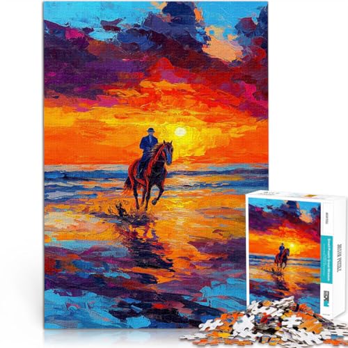 Puzzle 1000 Teile für Jugendliche Gemälde „Sonnenuntergangsreiter“ Lustige Spiele eignet ganze Familie 26x38cm Puzzle 1000 Teile für Jugendliche Gemälde „Sonnenuntergangsreiter“ Lustige Spiele eignet ganze Familie 26x38cm von BKDNNUJR