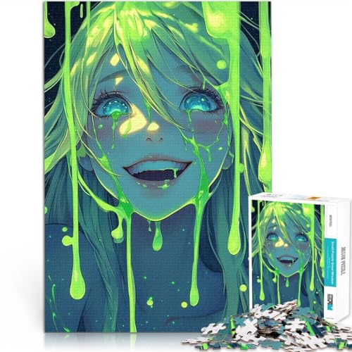 Puzzle 1000 Teile für Jugendliche Grünes Schleimmädchen Ahegao lustige Spiele für die ganze Familie Heimdekoration 50x70cm Puzzle 1000 Teile für Jugendliche Grünes Schleimmädchen Ahegao lustige Spiele für die ganze Familie Heimdekoration 50x70cm von BKDNNUJR
