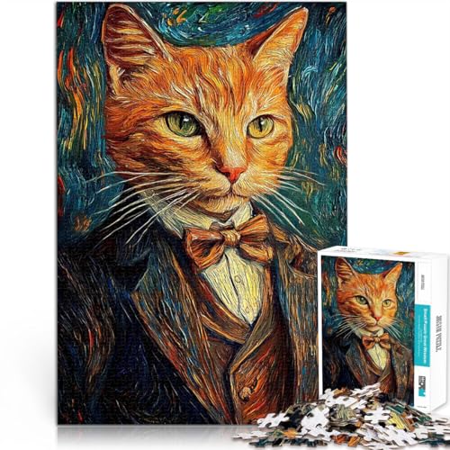 Puzzle 1000 Teile für Jugendliche Katze im Anzug Spielzeug-Intellektuelles Spiel Wanddekoration Einzigartige Geburtstags 26x38cm Puzzle 1000 Teile für Jugendliche Katze im Anzug Spielzeug-Intellektuelles Spiel Wanddekoration Einzigartige Geburtstags 26x38cm von BKDNNUJR