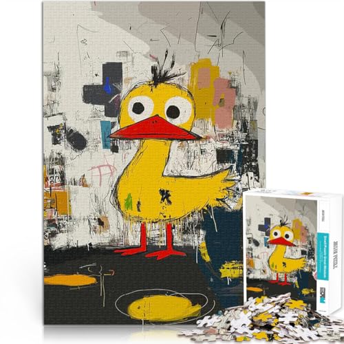 Puzzle 1000 Teile für Jugendliche Original Gelbes Entlein Kunst Spiele Spielzeug Geschenk Lernspiel für Geburtstag, Weihnachten 50x70cm von BKDNNUJR
