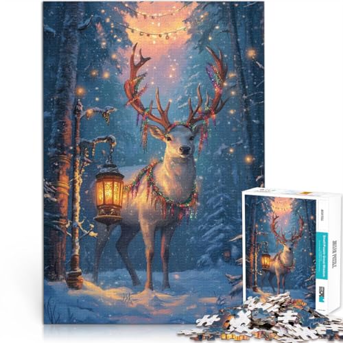 Puzzle 1000 Teile für Jugendliche Rentiere im Winterwunderland Stressabbau Schwierige Herausforderung für Heimdekoration 50x70cm Puzzle 1000 Teile für Jugendliche Rentiere im Winterwunderland Stressabbau Schwierige Herausforderung für Heimdekoration 50x70cm von BKDNNUJR