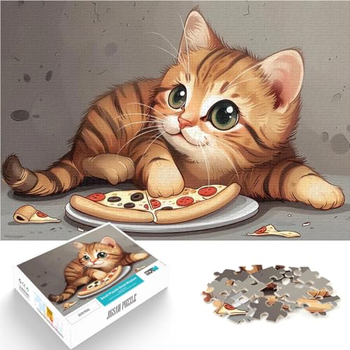 Puzzle 1000 Teile für Jugendliche Süße Katze isst Pizza Spielzeug Lernspiele Stressabbau Tolle Geschenke und Spielzeuge 26x38cm Puzzle 1000 Teile für Jugendliche Süße Katze isst Pizza Spielzeug Lernspiele Stressabbau Tolle Geschenke und Spielzeuge 26x38cm von BKDNNUJR