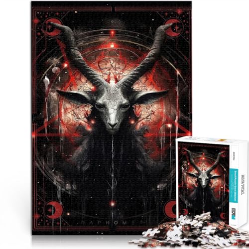 Puzzle 1000 Teile für Jugendliche Ziegenkunst Gehirnintelligenz-Herausforderung süchtig machendes Spielzeug Heimdekoration Spielzeug 26x38cm von BKDNNUJR