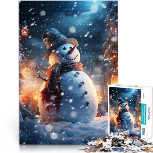 Puzzle 1000 Teile für Jugendliche frostiger Schneemann Dekomprimierendes intellektuelles Lernspielzeug Tolles Geschenk für Spiele 26x38cm Puzzle 1000 Teile für Jugendliche frostiger Schneemann Dekomprimierendes intellektuelles Lernspielzeug Tolles Geschenk für Spiele 26x38cm von BKDNNUJR
