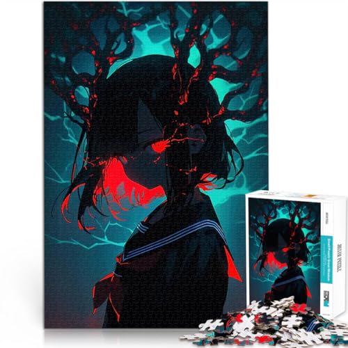 Puzzle 1000 Teile für Teenager Anime-Mädchen mit rot leuchtenden Augen Lernspiele Heimdekoration Tolles Geschenk für Spiele 26x38cm Puzzle 1000 Teile für Teenager Anime-Mädchen mit rot leuchtenden Augen Lernspiele Heimdekoration Tolles Geschenk für Spiele 26x38cm von BKDNNUJR