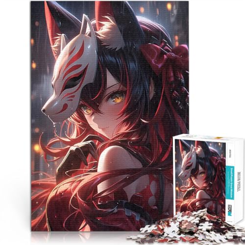 Puzzle 1000 Teile für Teenager Anime Samurai-Mädchen Anspruchsvolles Spiel und Familienspaß Künstlersammlung, Bildende Kunst 26x38cm von BKDNNUJR