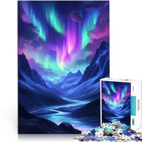 Puzzle 1000 Teile für Teenager Aurora Borealis Berglandschaft Geschenke zum Suchbegriff: Herausfordernde Spiele Wichtelgeschenke 26x38cm Puzzle 1000 Teile für Teenager Aurora Borealis Berglandschaft Geschenke zum Suchbegriff: Herausfordernde Spiele Wichtelgeschenke 26x38cm von BKDNNUJR