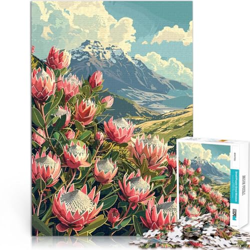Puzzle 1000 Teile für Teenager Bergproteas Gehirnintelligenz-Herausforderung süchtig machendes Spielzeug Wohnkunstdekor 26x38cm Puzzle 1000 Teile für Teenager Bergproteas Gehirnintelligenz-Herausforderung süchtig machendes Spielzeug Wohnkunstdekor 26x38cm von BKDNNUJR