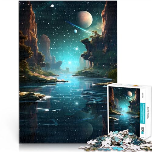Puzzle 1000 Teile für Teenager Die Ruhe des Space Lago Dekomprimierendes intellektuelles Lernspielzeug Heimdekoration 50x70cm von BKDNNUJR
